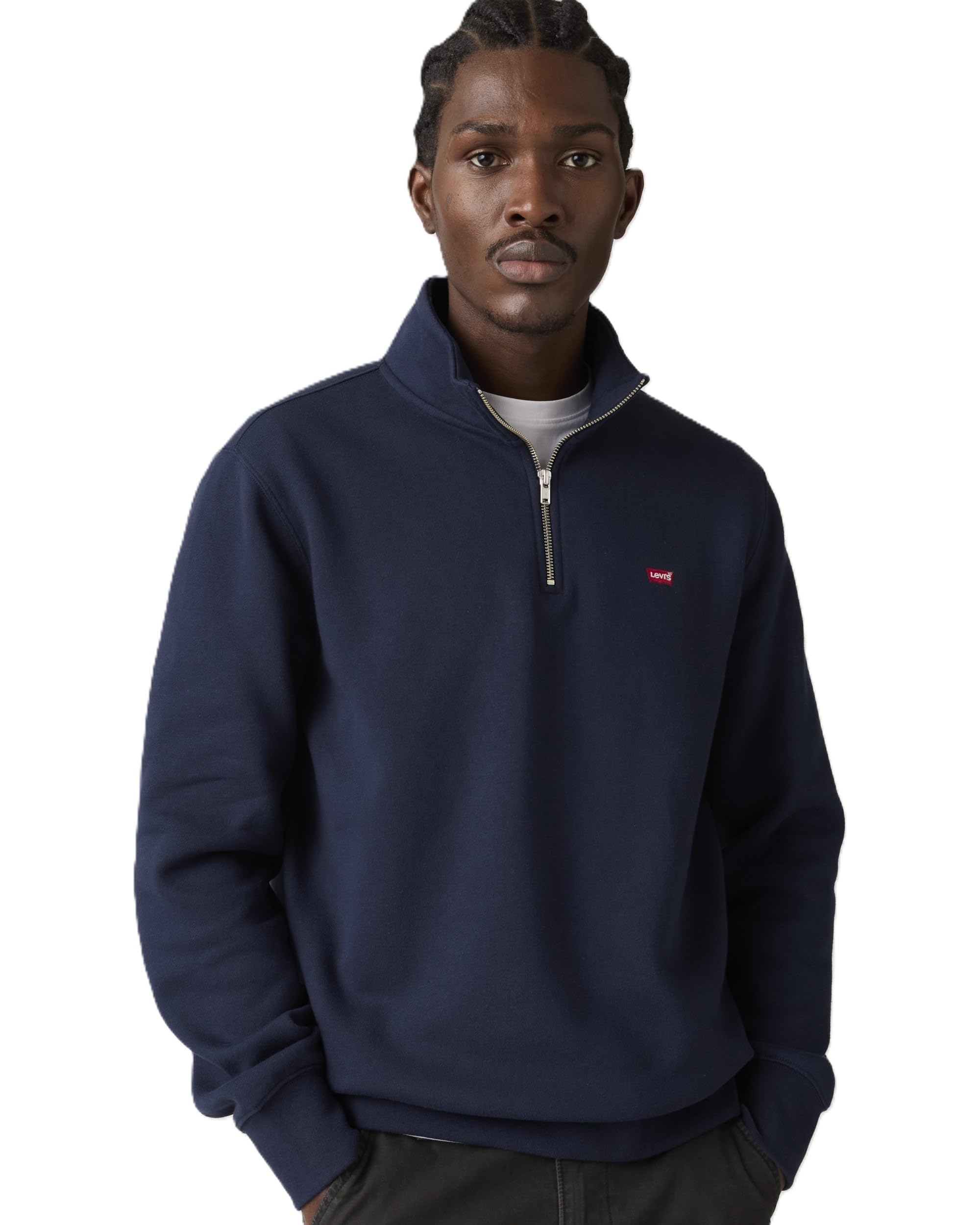 Levi s Logo Quarter Zip Pullover Sweatshirt 000VT-0003 US S