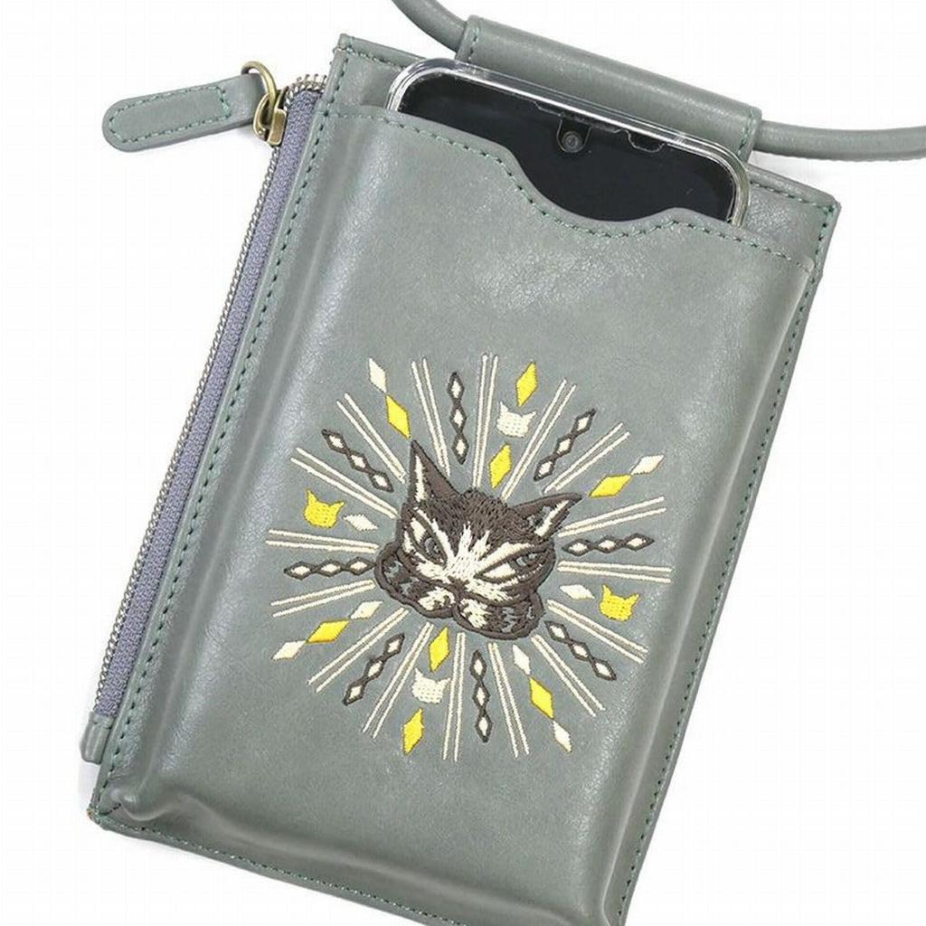 Cat Dayan Dayan Embroidered Smartphone Pochette Blue [Wachifield]