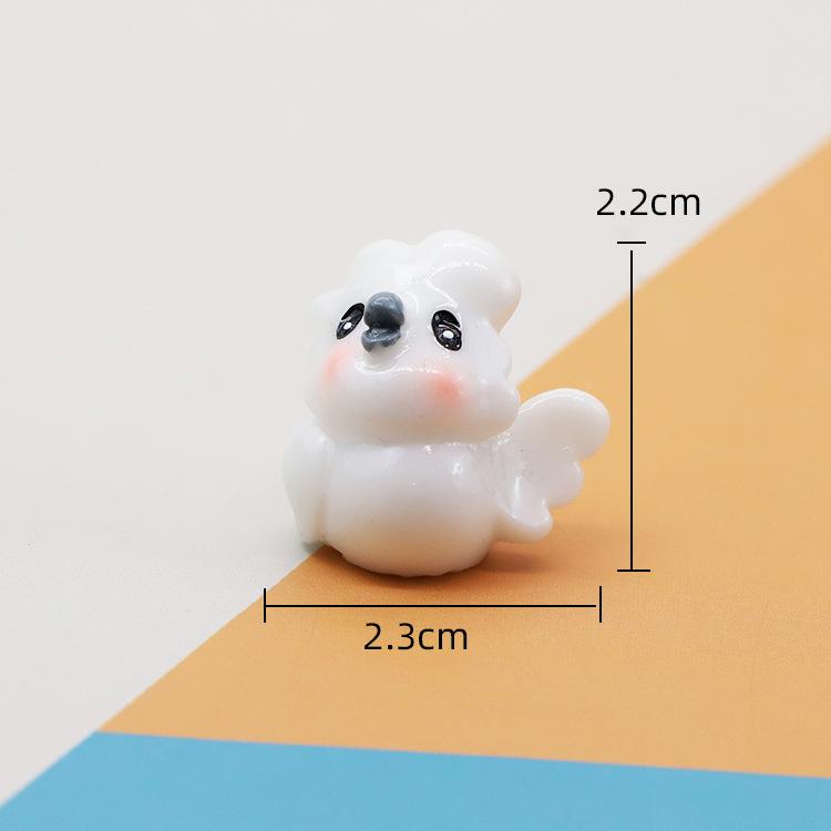 Cute Simulation Mini Animal Parrot Bird Puppy Cartoon Doll Model Micro Landscape Miniature Ornament Doll