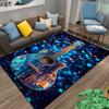 Colorful Guitar Pattern Carpet with Artistic Design and Boho Style Suitable for Use As an Anti-slip for Living Room Bedroom Sofas