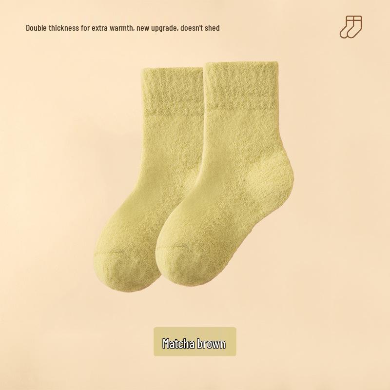 Cozy Fleece-Lined Winter Children's Over-the-Knee Socks - Thick, Warm, Anti-Pilling Candy Color
