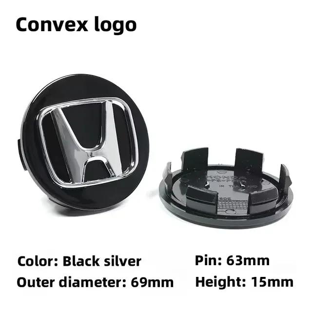 4Pcs 58/69mm Car Wheel Center Hub Caps Decorative Cover For Honda Civic Jazz Fit Accord Pilot CRV Passport City XRV HRVstickers CUJ3