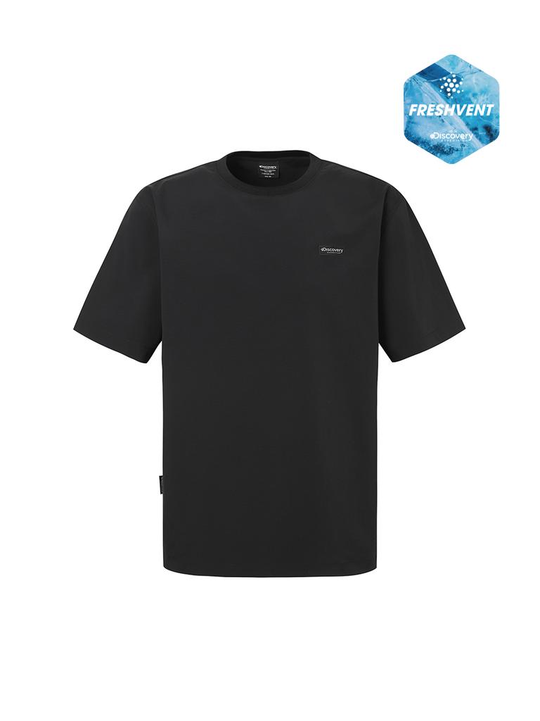 DISCOVERY EXPEDITION Freshvent Woven Essential Short Sleeve T-Shirt (Black)
