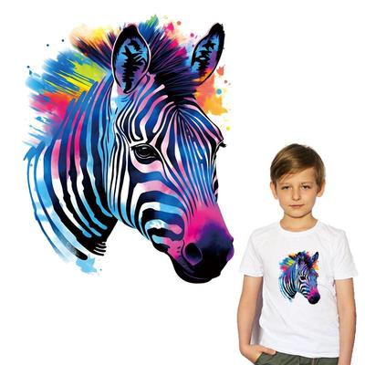 Zebra Iron Sticker For Clothing Jeans Diy Accessory Sticker Heat Press Appliqued Stripes Thermal Patches Diy Craft Supplies