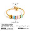 Women Men Open Ring Adjustable Anxiety Relief With Enamel Bead Opening Decoration Accessory Stacking Spinning Ring