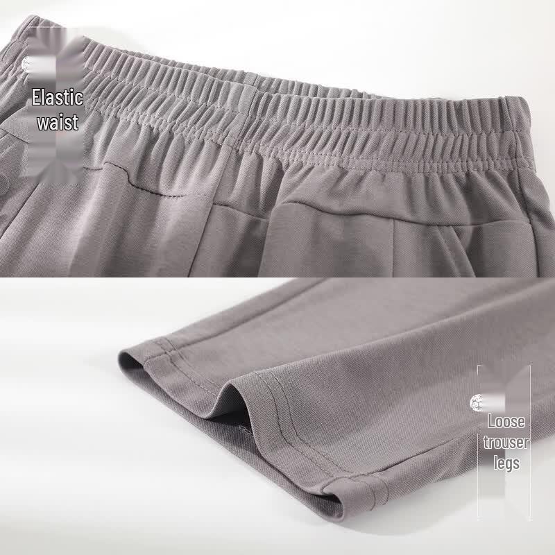 YUZHAOLIN Women's Loose Straight-Leg Elastic Waist Pants
