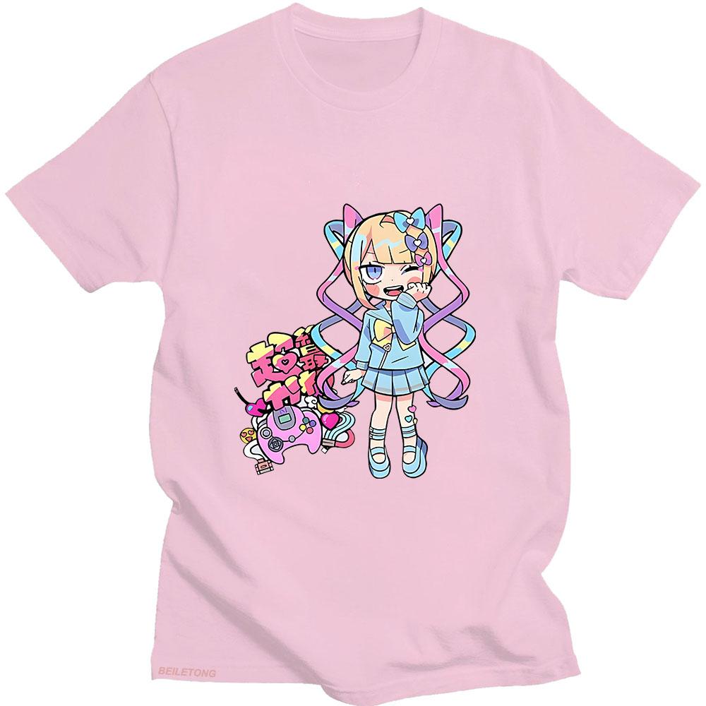 NEEDY GIRL OVERDOSE Tshirts 100% Cotton Shirt Women Kawaii Clothes Anime Graphic T Shirts Summer Prevalent T-shirts Short Sleeve