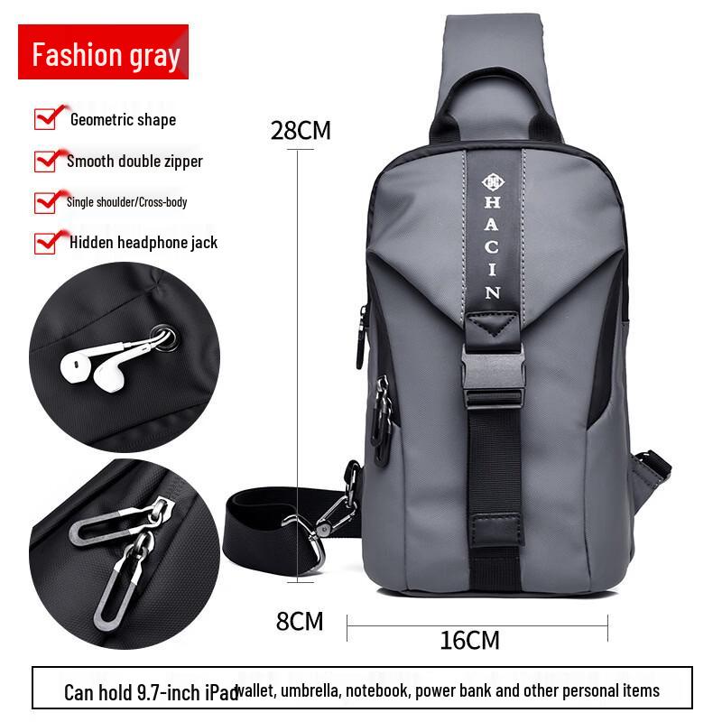 Men's Lightweight Oxford Crossbody Chest Bag