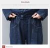 Women's Plus Size High Waist Elastic Patchwork Jeans - 2024 Spring/Autumn Casual Loose Slimming Harem Pants