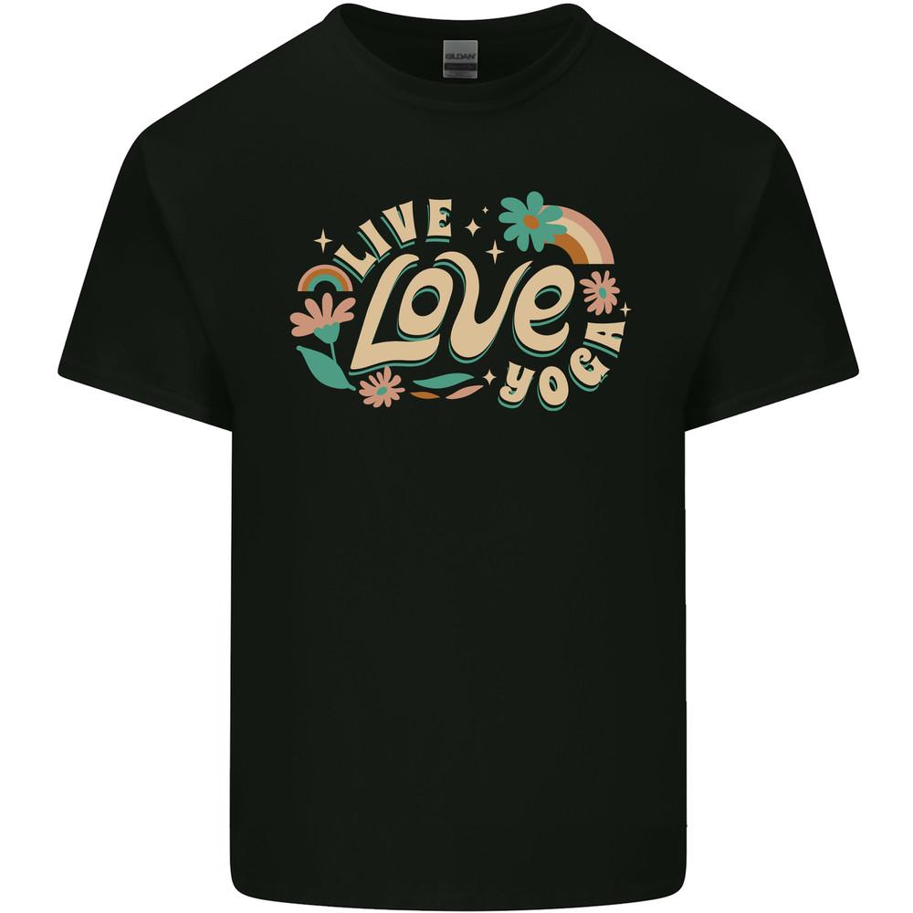 Live Love Yoga Mens Light Cotton T-Shirt Unisex T-Shirt M