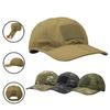 Outdoor Foldable Tactical Cap Men Camo Baseball Hat Sun Protection Fishing Visor Cap With Velcro Patch Breathable Summer Headwear