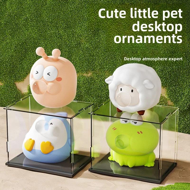 Cute Animal Spitting Bubbles Squish Squeeze Toy Anxiety Stress Relief Sensory Antistress Toys for Adults Birthday Christmas Gift