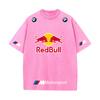 XHBM Estate Tuta da Corsa F1 Red Bull Manica Corta T-shirt Lavaggio Vintage Girocollo