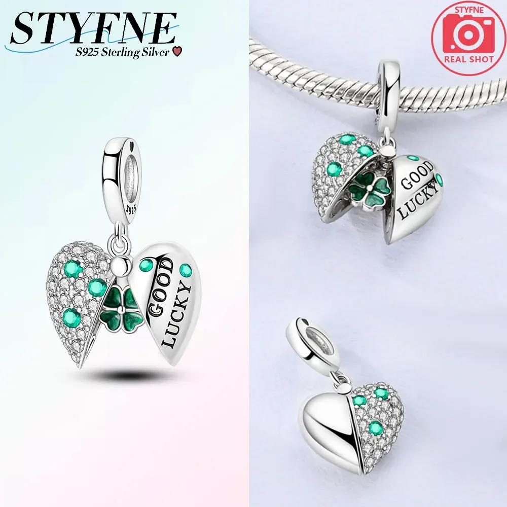 Copper Original Four-Leaf Clover Seven-Spotted Ladybug U-Shaped Horseshoe Pendant Beads Fit Bracelet Women Diy Fine Gift