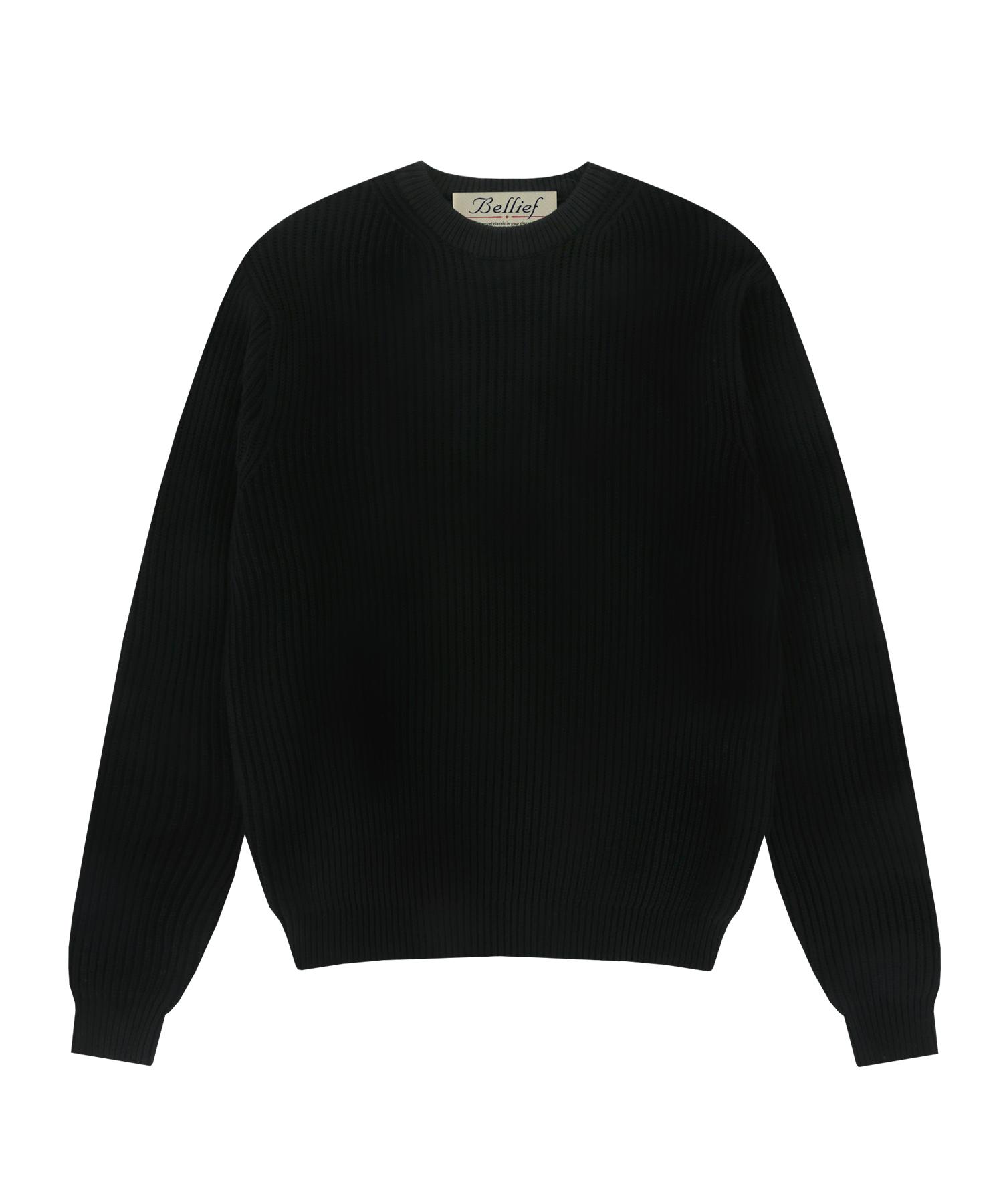 Belief Essential Crewnrck Sweater (Black) Xl
