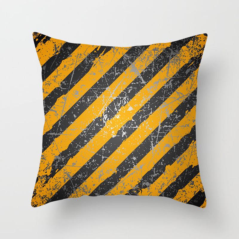 Ins Nordic Style Home Soft Decoration Gold Sofa Pillowcase Digital Printing Office Cushion Cover Pillowcase