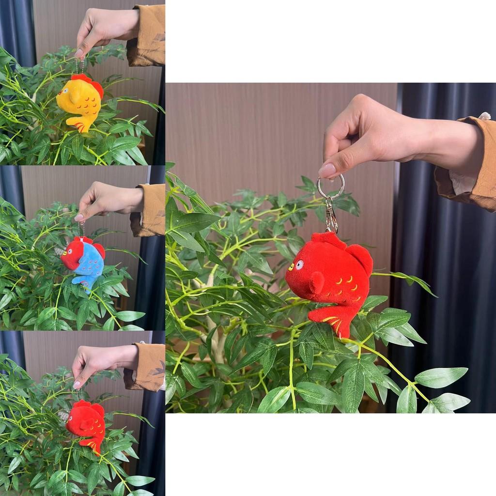 Colorful And Playful Koi Fish Plush Keychain Charming Stuffed Animal For Collecting