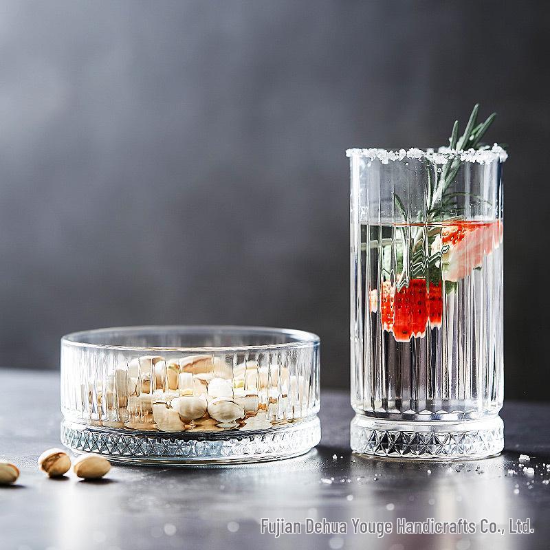 Imported Creative Transparent Glass Snack Plate - Small Dish for Bar or KTV