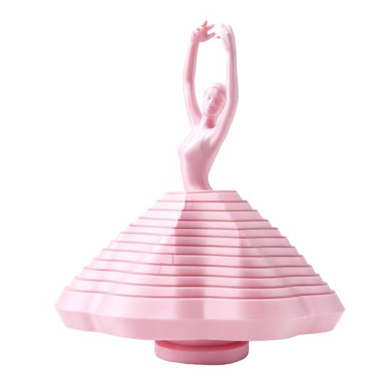 Ballet Dancer Fidget Toy Spinning Ballerina Figurine 3D Printed Stress S розовый