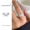 Bague chat Lanzhi en argent sterling 925 – Bijou de luxe léger pour index ouvert