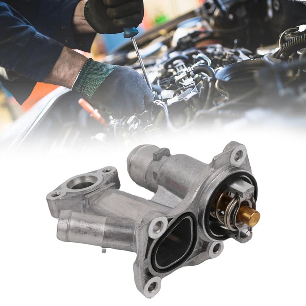 Temperature Control Thermostat Management Assembly Housing Cover Coolant Improve Engine Functionality Compatible for S60