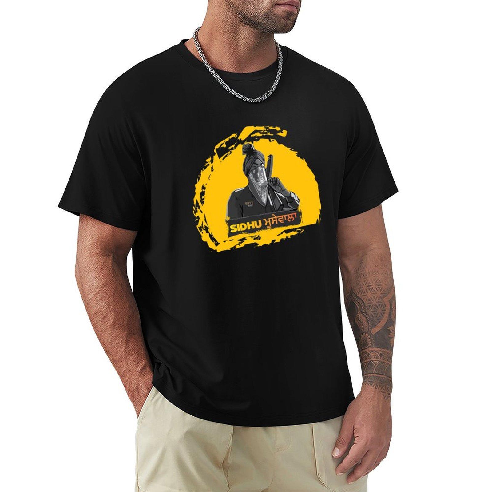 

Sidhu Moosewala TShirt anime shirt designer shirts anime oversize tshirts man mens big and tall t shirts 4XL