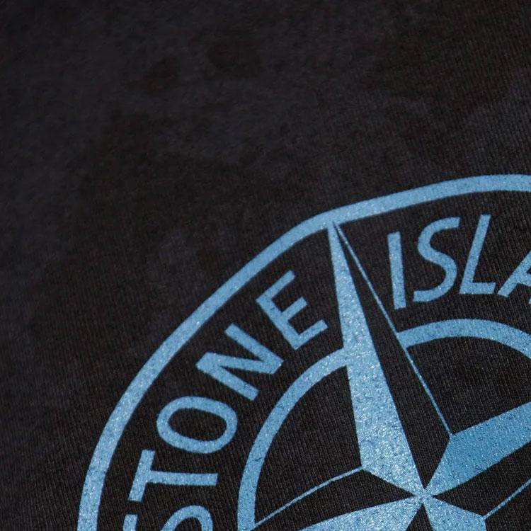 STONE ISLAND Letter Logo Short Sleeve Round Neck T-Shirt Men Tops K2S152100021S0235-V0029