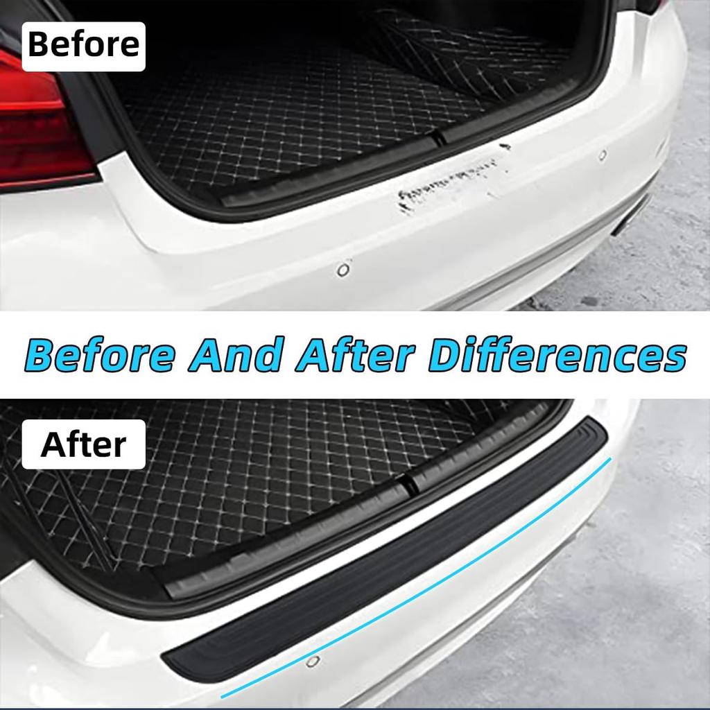 Universal Car Trunk Door Sill Plate Protector Anti-Scratch Rubber Rear Bumper Guard Anti-Collision Protector Strip