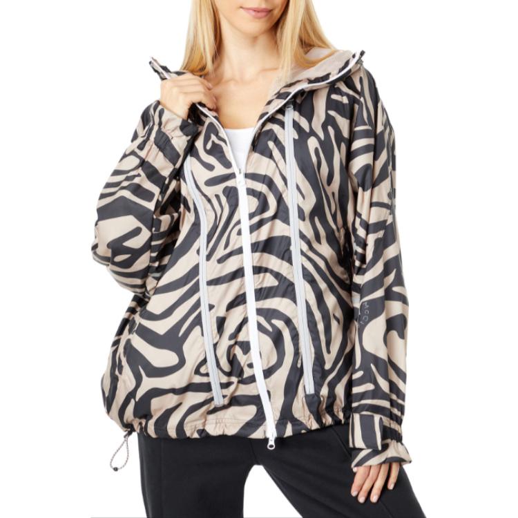 Adidas Veste à capuche à manches longues et imprimé intégral à motif géométrique pour femme H59960