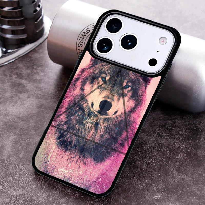 Howl of A Wolf Under The Moon pattern Phone Case for iPhone 17 16 15 Pro Max Air 14 13 12 11 Plus Shockproof Cover