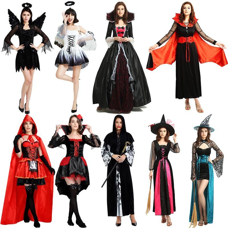 Halloween Witch Costume Adult Black Ghost Ghost Bride Masquerade Witch Snake Chef