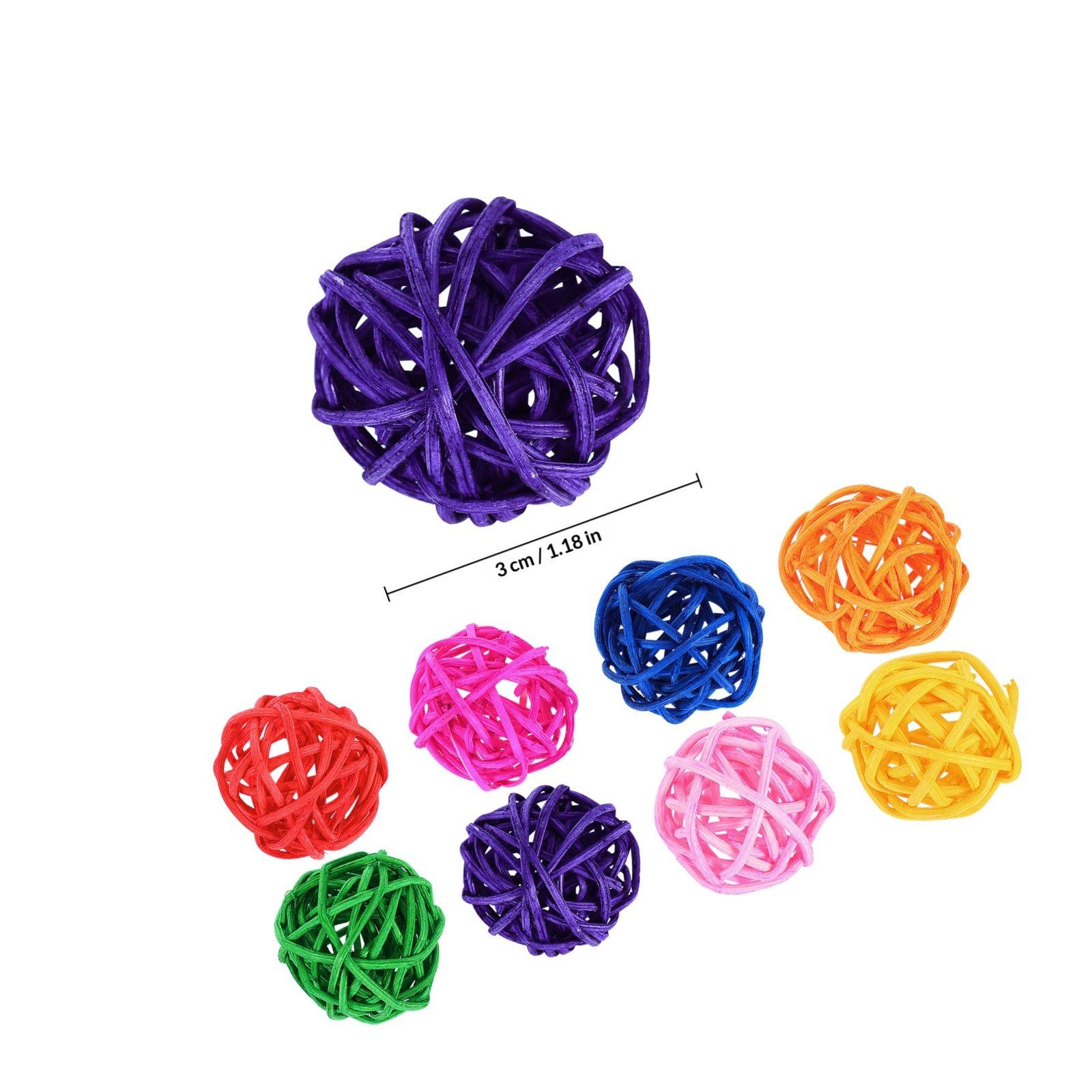 

50pcs Rattan Balls Aromatherapy Natural Wooden Christmas Decorations Vase Filler Craft Project Wedding Ornament Party Hanging 3X3X3CM