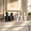 Couple Embracing Sculpture Abstract Family Sculpture Sculpture of A Family of Three  Bedroom Decor