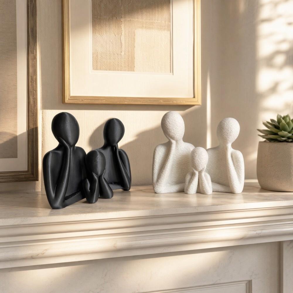 Couple Embracing Sculpture Abstract Family Sculpture Sculpture of A Family of Three Bedroom Decor