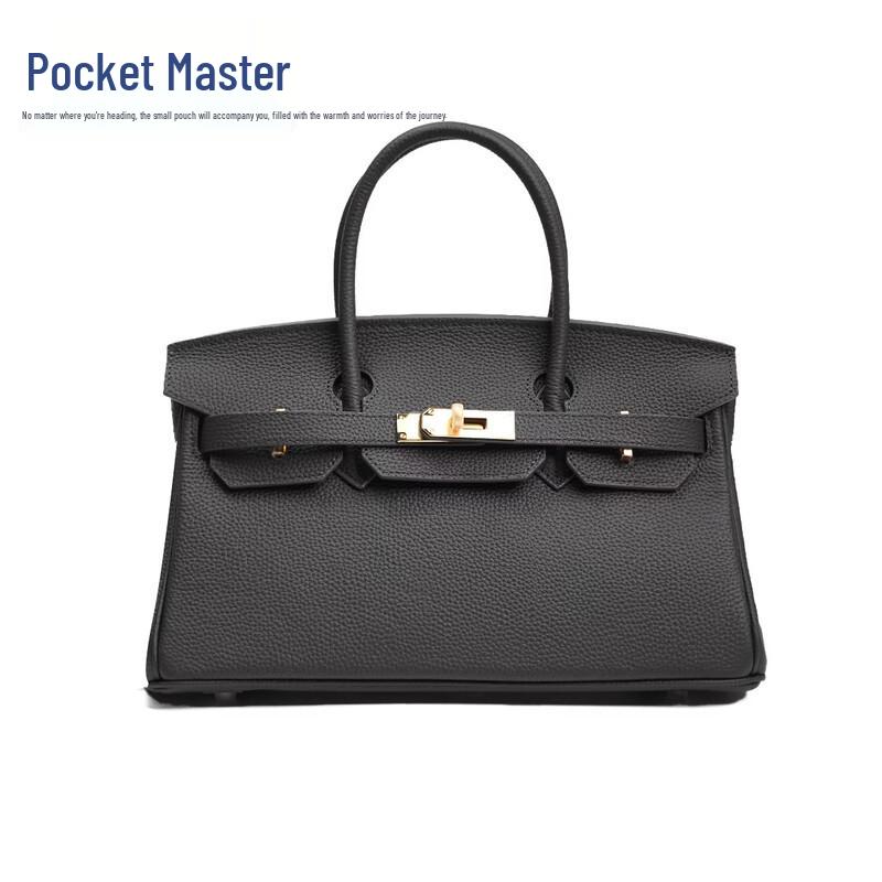 Bolsa de Mão Dou Xiaozhu Estilo Birkin em Couro Premium