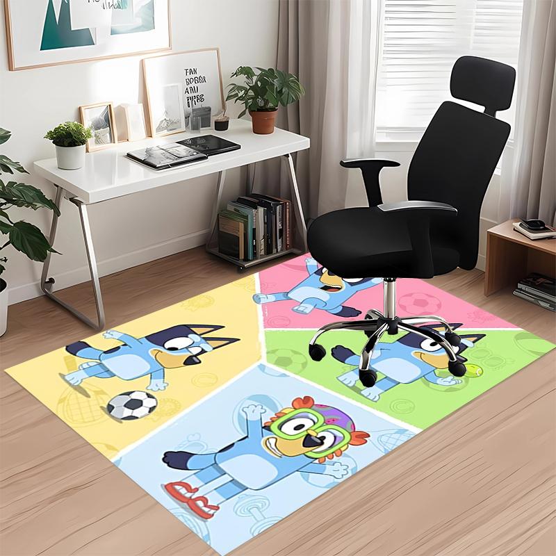 Bluey Printed Carpetrugfor Office Chair Living Room Bedroom Kitchen Room Decor Gifts