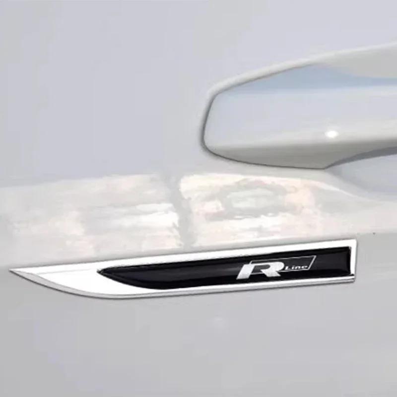 Golf 3 4 MK3 MK4 2026 Heiß Für VW VOLKSWAGEN 2 Stück Metall 3D R line Logo Rline Auto Kotflügel Seitenflügel Emblem Abzeichen Aufkleber Für VW Gol