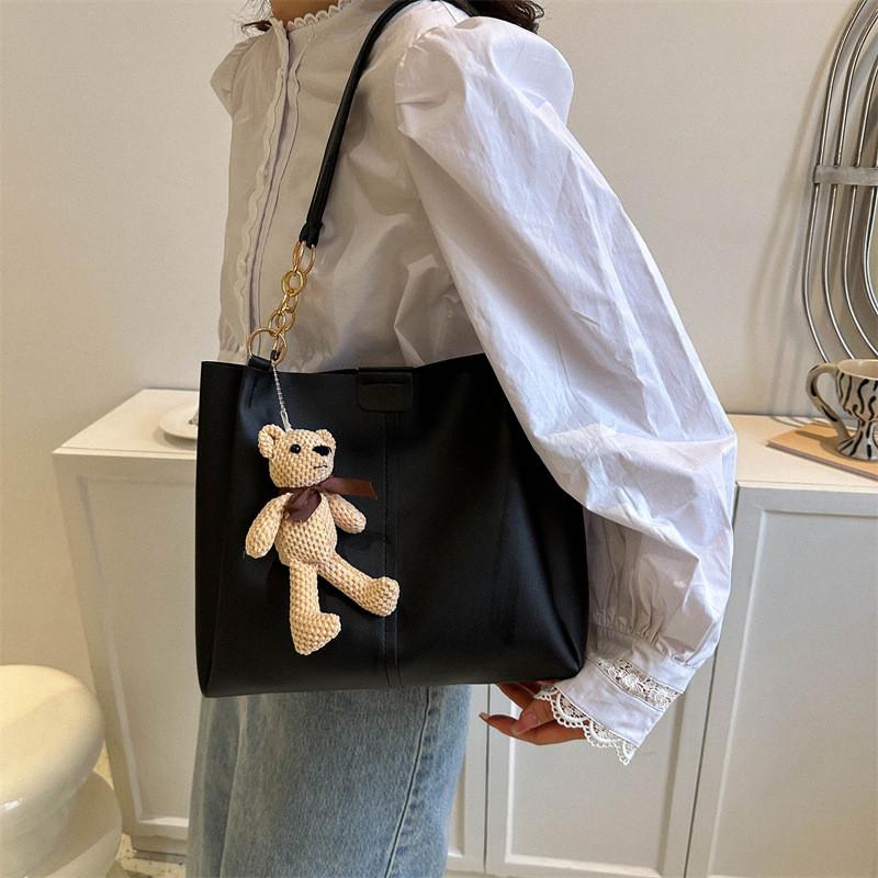 Stylish Large Capacity Tote Bag For Women In Fashionable Black White Pink Colors Ideal For College And Daily Use