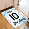 Custom Name Number 10 Football Rug - Decorative Non-slip Carpet With YourName For Bedroom Or Office Perfect Gift For Family And Friends