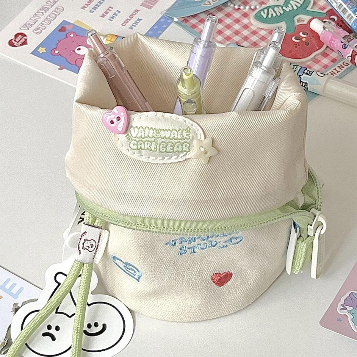 

Kawaii Large Capacity Pencil Case Pen Storage Pouch Cute Pencil Holder Back To School Kids Gift Stationery Supplies Student