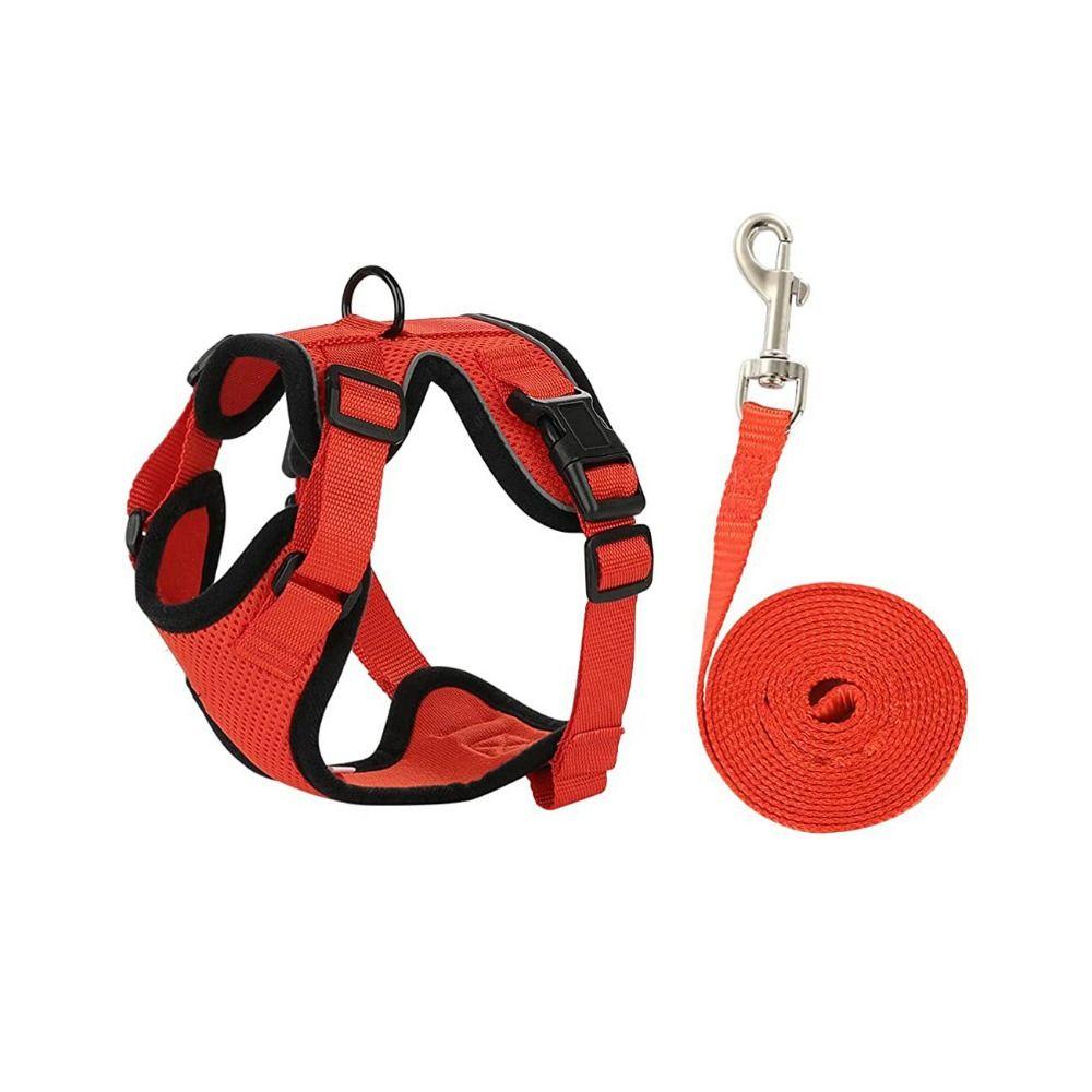 Breathable Cat Harness and Leash Escape Proof Cat Chest Strap Mesh Dog Harness  Training