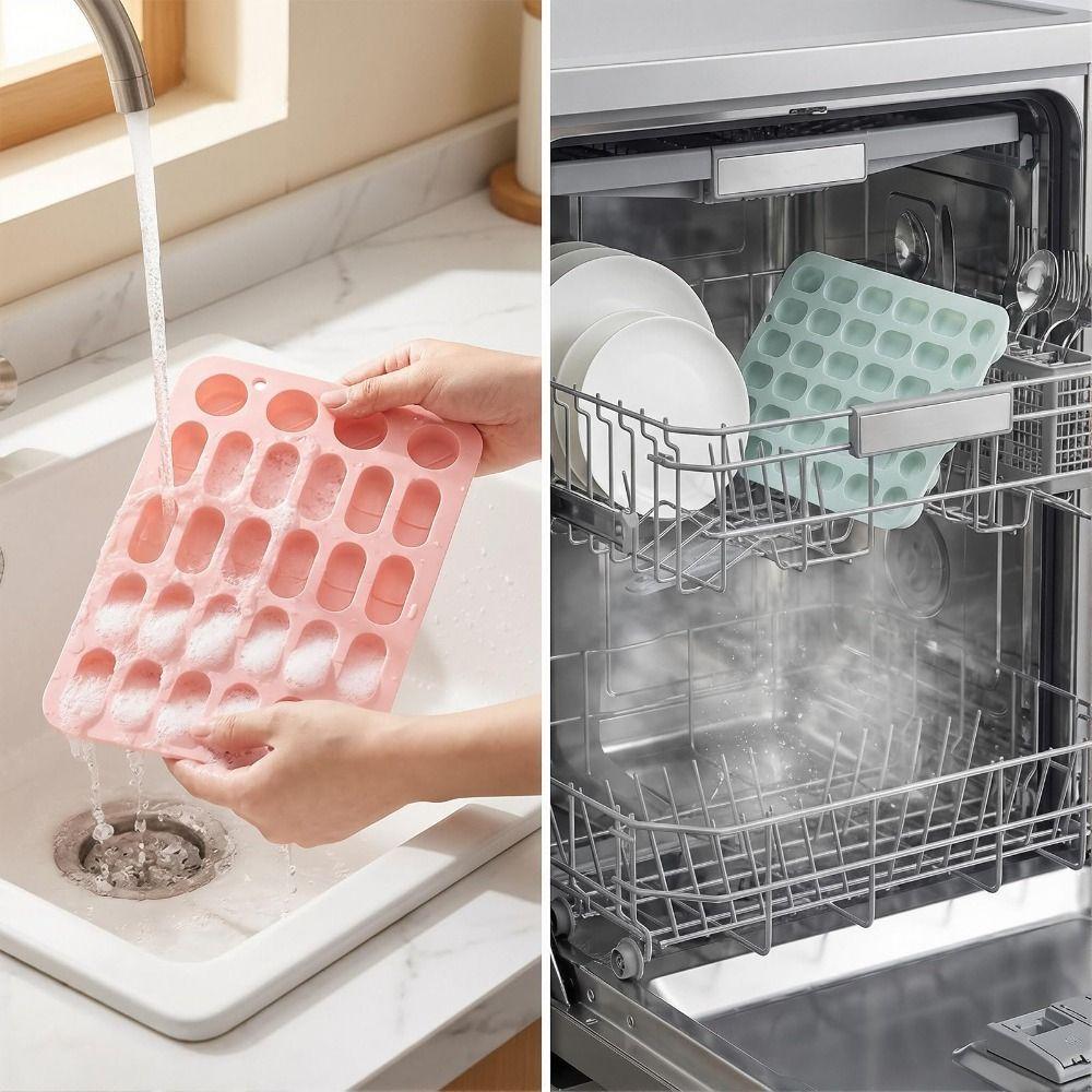 New Silicone Capsule Shaped Mold 28 Cavity Design Flexible Pill Mold Tray Reusable Candy Mold for Cupcake Decorating