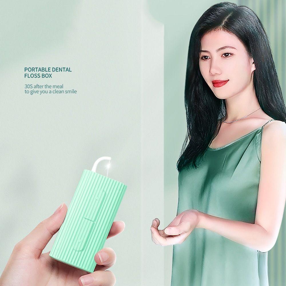 Flosser Toothpick Teeth Floss Storage Box Teeth Flosser Stick Automatic Case Floss Pick Dispenser