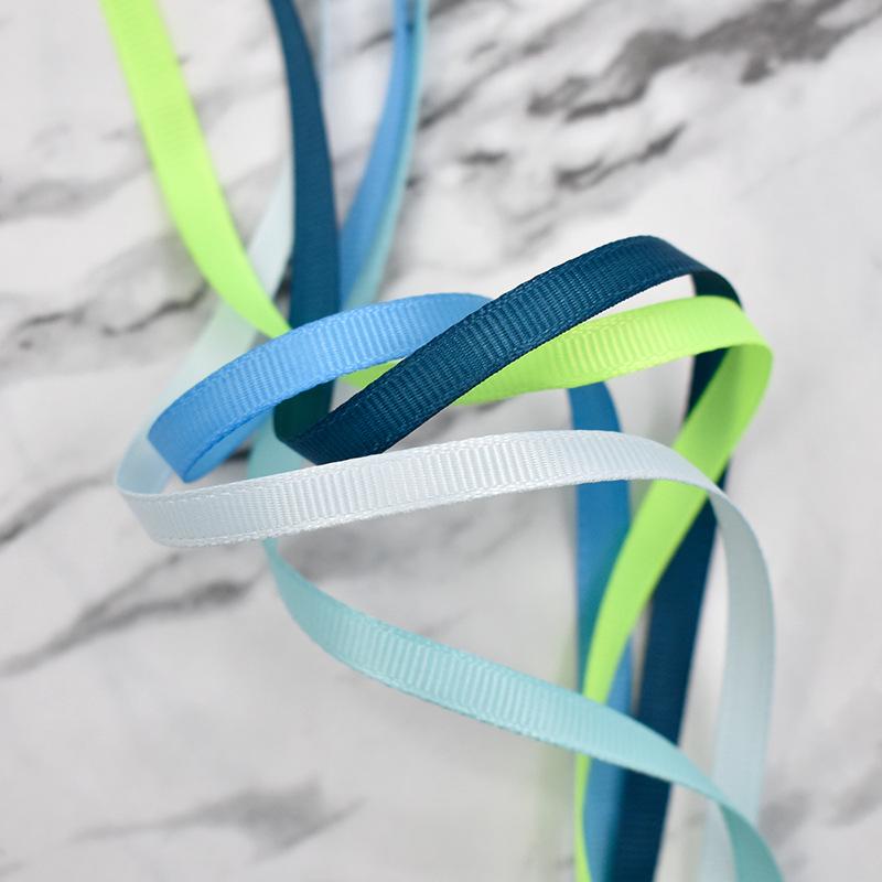 0.6cm Multi-Color Ribbed Gift Ribbon for Flowers, Boxes, and Cakes