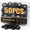 50/5PCS Hex Star Tightening Plastic Copper Knob Screws Bolt Thread Clamp Hand Tighten Nut Machine Release Screws M4/M5/M6/M8