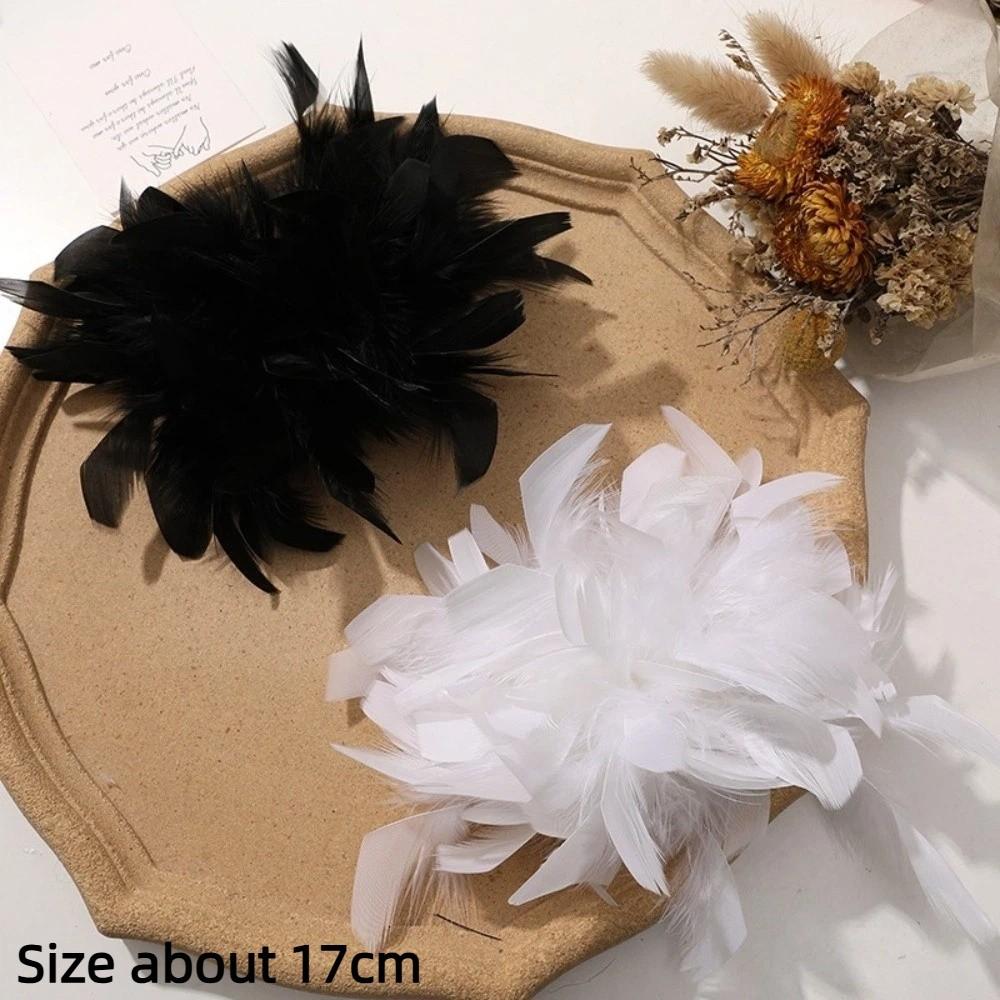 17cm Large Artificial Flower for Brooch Feather DIY Jewelry Simulated Flower Brooch Accessories Luxury Style Hair Accessories