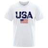 Vintage Usa Flag Street Print Male T Shirts Hip Hop Street Tshirt Summer Casual Cotton Tops Large Size Breathable Tee Clothes