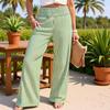 2026 European & American Women's Striped High-Waist Loose Fit Straight-Leg Trousers