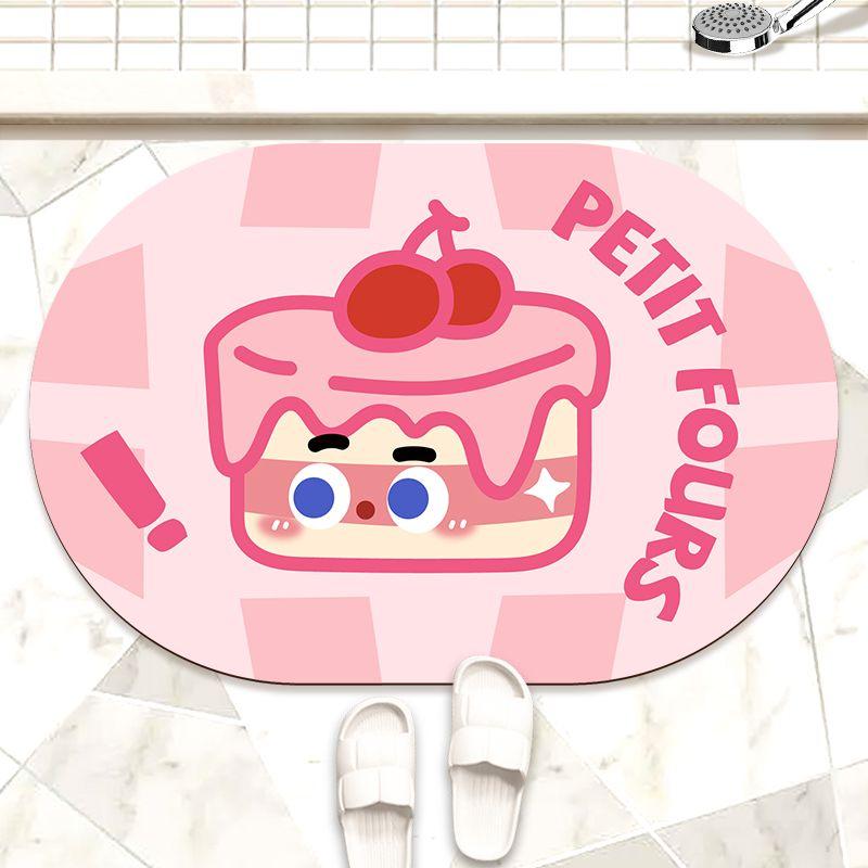

Cartoon diatom mud absorbent mat bathroom floor mat toilet toilet door floor mat non-slip quick-drying household rug 40X60cm 15.7X23.6in
