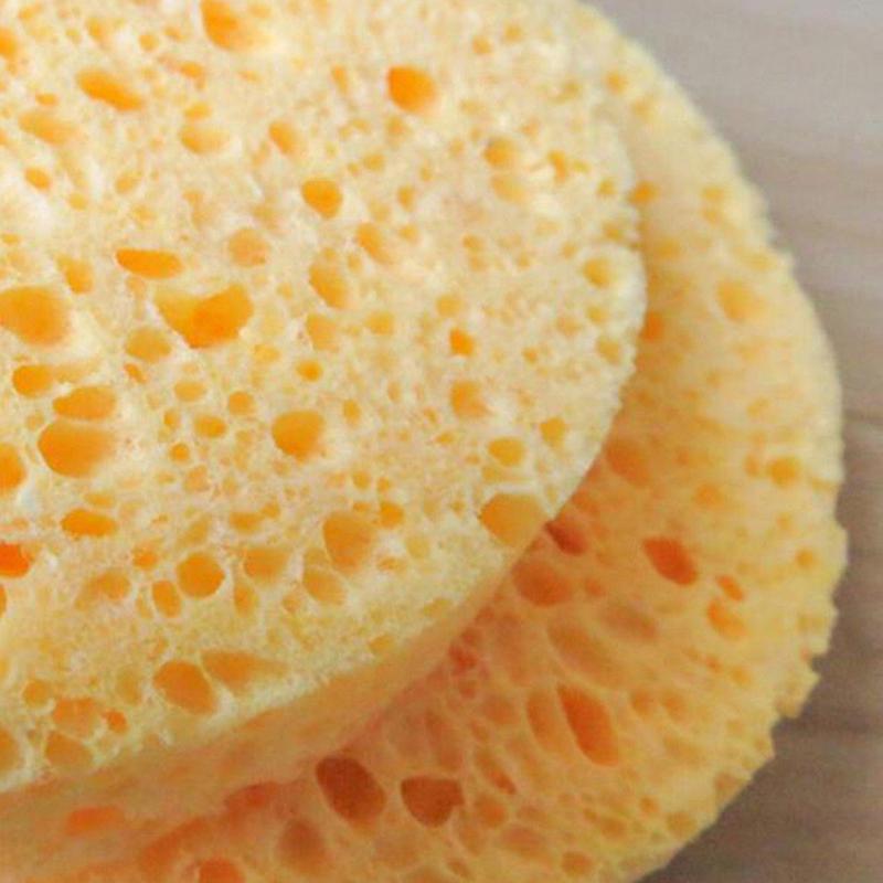 10 stk Naturlig Trefiber Ansiktsvask Rengjørende Rund Svamp Sminkeverktøy Kvinner